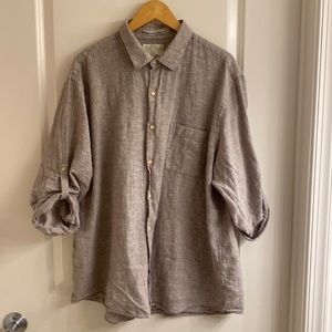 Men Tasso Elba grey long sleeve shirt, size:XL, like new.
